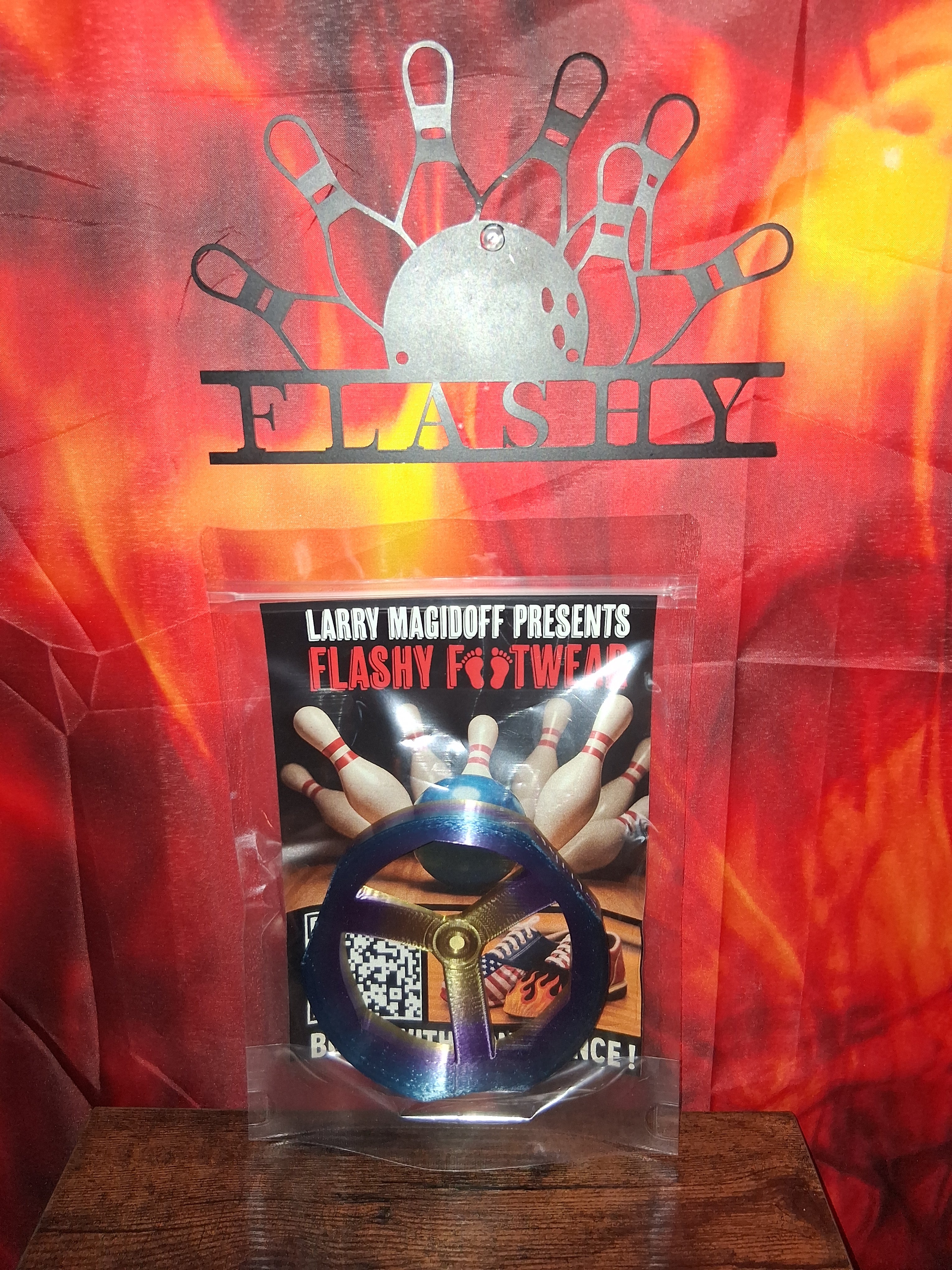 FLASHY  Bowling  Ball Cup Holder  peace love and happiness style